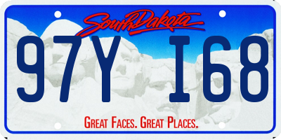 SD license plate 97YI68