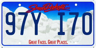 SD license plate 97YI70