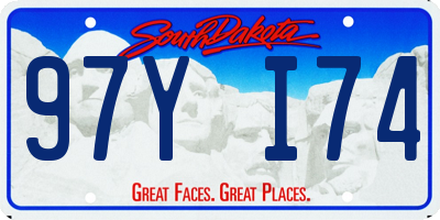 SD license plate 97YI74