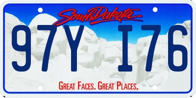 SD license plate 97YI76