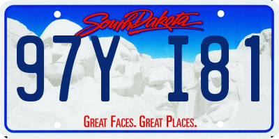 SD license plate 97YI81