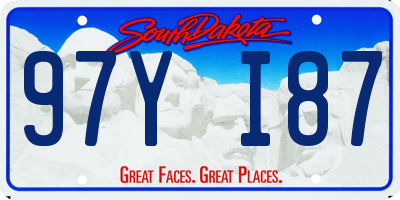 SD license plate 97YI87