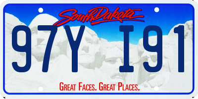 SD license plate 97YI91