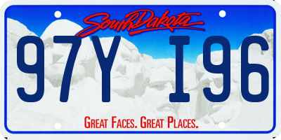 SD license plate 97YI96