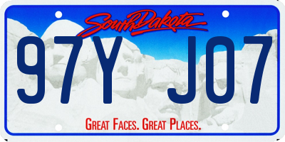 SD license plate 97YJ07