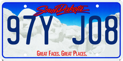 SD license plate 97YJ08