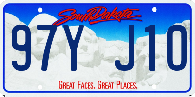 SD license plate 97YJ10