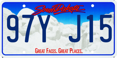 SD license plate 97YJ15