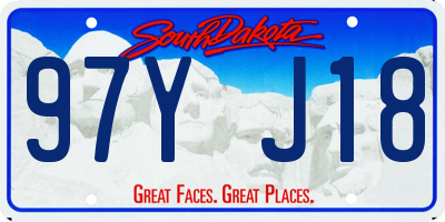 SD license plate 97YJ18