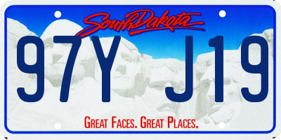 SD license plate 97YJ19