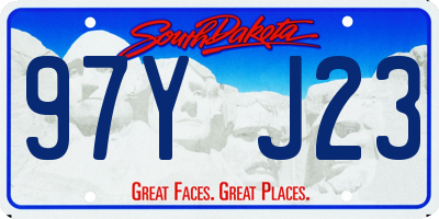 SD license plate 97YJ23