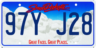 SD license plate 97YJ28