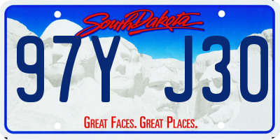 SD license plate 97YJ30