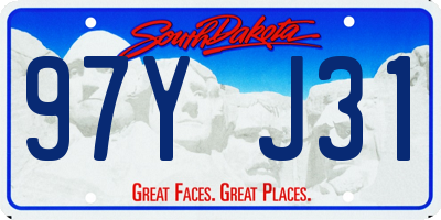 SD license plate 97YJ31