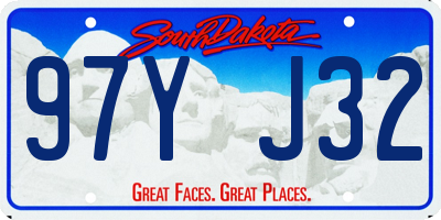 SD license plate 97YJ32