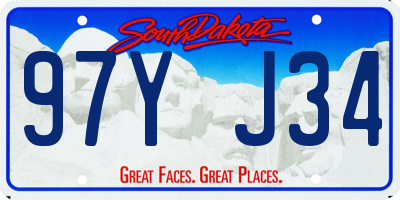 SD license plate 97YJ34