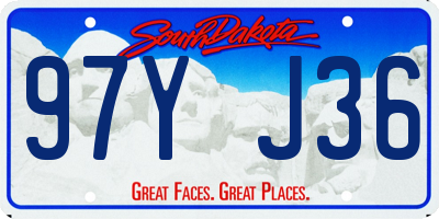 SD license plate 97YJ36