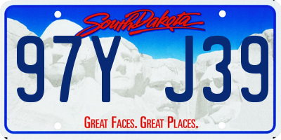 SD license plate 97YJ39