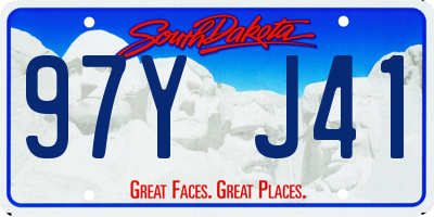 SD license plate 97YJ41