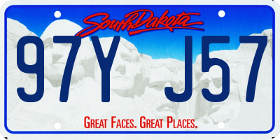 SD license plate 97YJ57