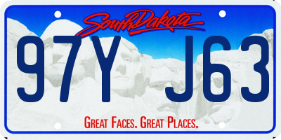 SD license plate 97YJ63