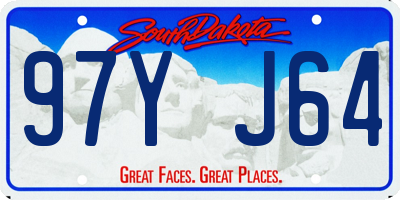 SD license plate 97YJ64