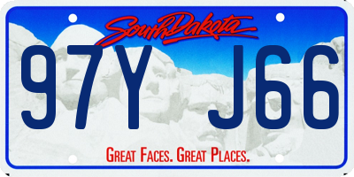 SD license plate 97YJ66