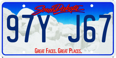 SD license plate 97YJ67