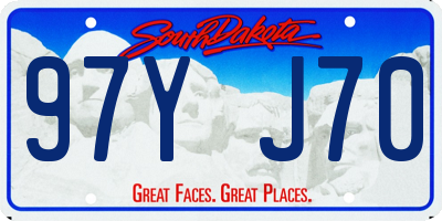 SD license plate 97YJ70