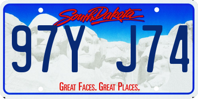 SD license plate 97YJ74