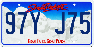 SD license plate 97YJ75