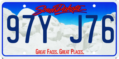 SD license plate 97YJ76