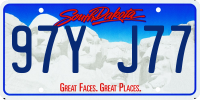 SD license plate 97YJ77