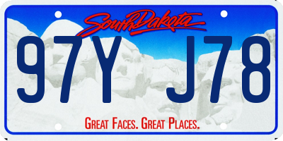 SD license plate 97YJ78