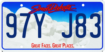 SD license plate 97YJ83