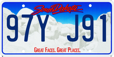 SD license plate 97YJ91