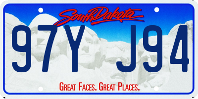 SD license plate 97YJ94