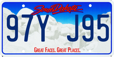 SD license plate 97YJ95