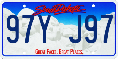 SD license plate 97YJ97