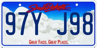 SD license plate 97YJ98