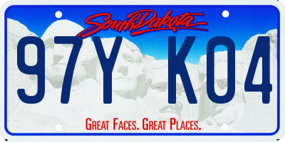 SD license plate 97YK04