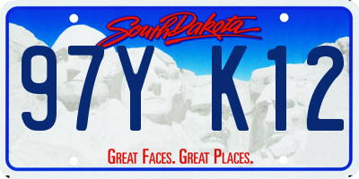 SD license plate 97YK12