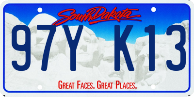 SD license plate 97YK13