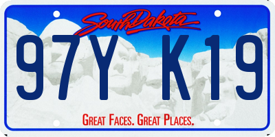 SD license plate 97YK19