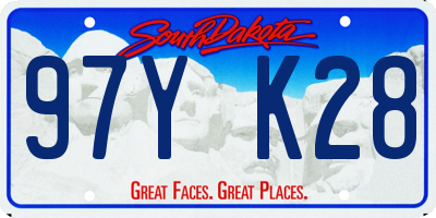 SD license plate 97YK28