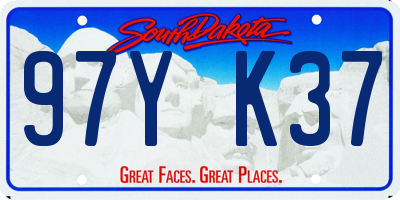 SD license plate 97YK37