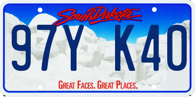 SD license plate 97YK40