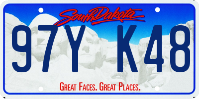 SD license plate 97YK48