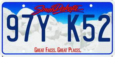 SD license plate 97YK52