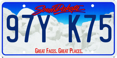 SD license plate 97YK75